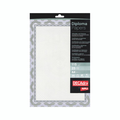 Decadry Cert Paper A4 Sprial B PK25 - -