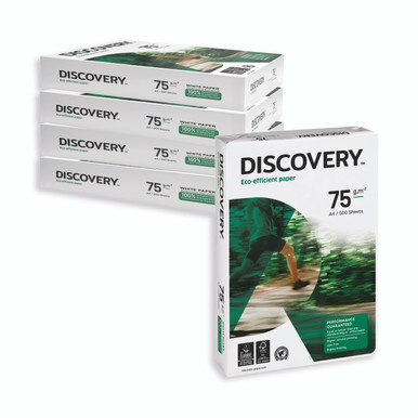 Discovery WHT A4 Paper 75GSM 5XREAMS - -