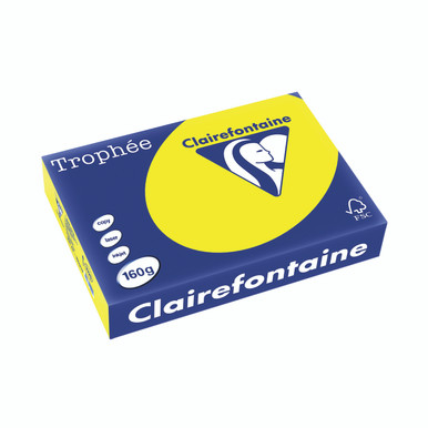 Trophee Card A4 Intnsv Yellow PK250 - -