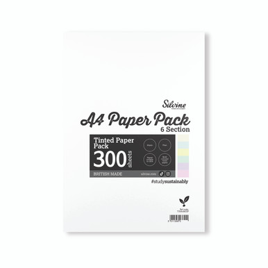 Silvine Tint Paper Sen Plain A4 PK5 - -