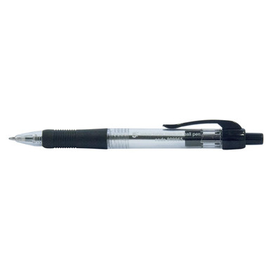 Retr Grip Ball Pen Medium BLK PK10 - -