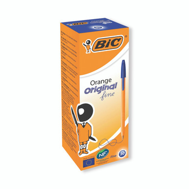 Bic Orange Fine Bpoint Pen Blue PK20 - -