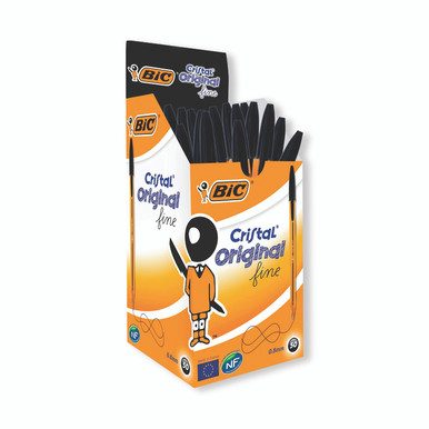 Bic Cristal Fine Black 872731 PK50 - -