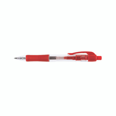 Q-Connect Retractable B/P Pen Red - -
