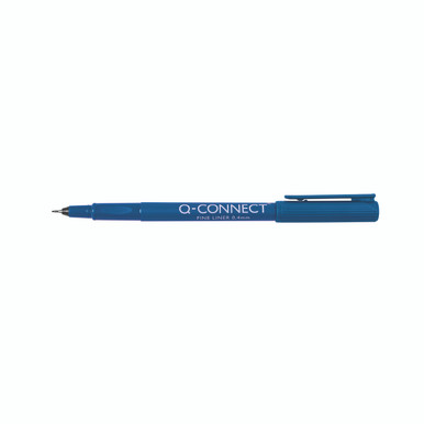 Q-Connect Fineline Pen 0.4MM BLU P10 - -