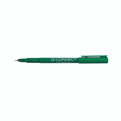 Q Connect Fineliner Pen 0.4 GRN PK10 - -