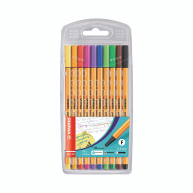 Stabilo Point 88 Flnr Pen AST PK10 - -