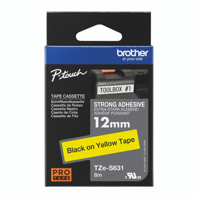 Brother Tze Tpe 12MMX8M BLK/Ylw Tpe - -