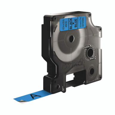 Dymo D1 Labelmaker Tape 12MM BLK/BLU - -