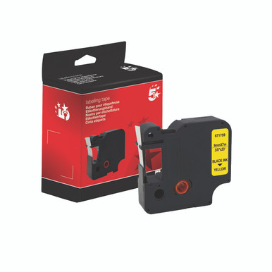 1000 Labelmaker Tape 9MM BLK - -
