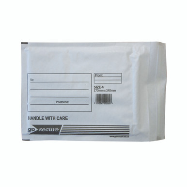Gosecure Bubble Env Size 4 WHT PK100 - -