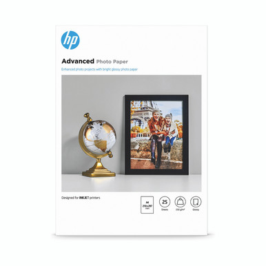 HP Pht PPR Glssy 250GSM A4 25SHEETS - A4 Gloss Photo Paper -