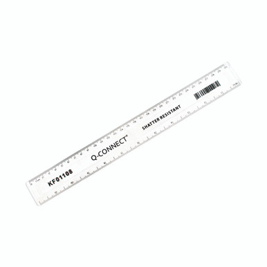 Q Connect Ruler Shatterprf 30CM PK10 - -