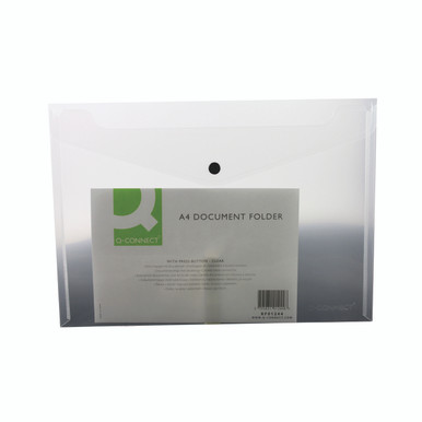 Q-Connect Doc Folder A4 Clear PK12 - -
