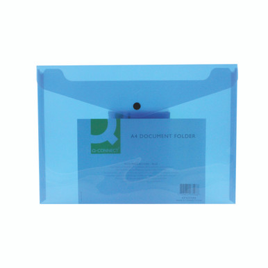 Q-Connect Doc Folder A4 Blue PK12 - -