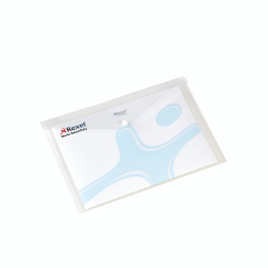 Rexel Popper Folder A4 Clear WHT PK5 - -