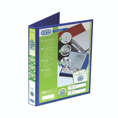 Elba Pres Rbndr 2D 25MM A4 Blue PK6 - -