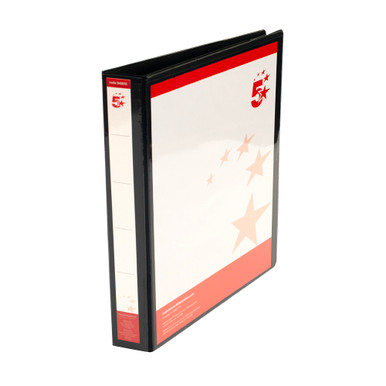 2D-RING Ring Binder A4 25MM BLK PK10 - -