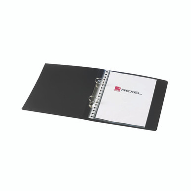 Rexel Budget 2 Ring Bind A5 BLK PK10 - -