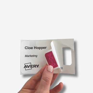 Self-Adhesive Visitor Badges Roll - -