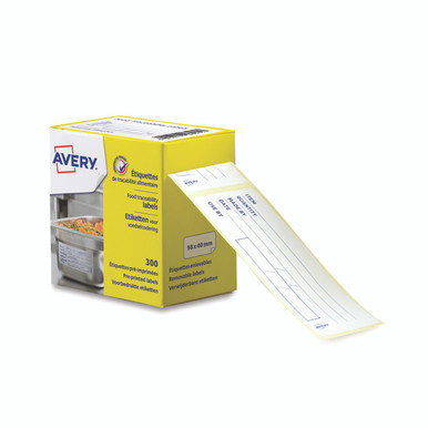 Avery Printed Food Trace Label PK300 - -