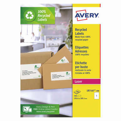 Avery Ship Lsr Lbl 199.6X289.1 PK100 - -