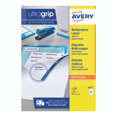 Avery Multi Labels 21 Sheet - -