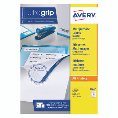 Avery Ultragrip Mlbl 105X37MM PK1600 - -