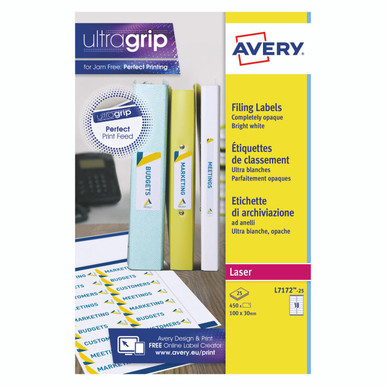 Avery Laser Ring Binder Label PK450