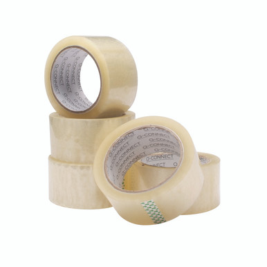 Q-Connect Packing Tape 50MMX66M PK6 - -