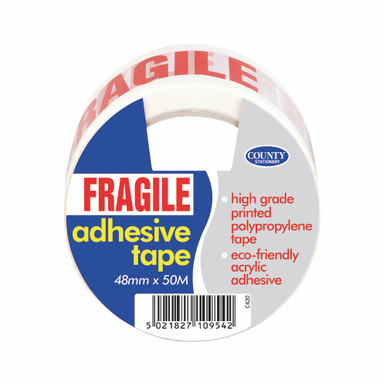 Fragile Adhesive Tape 48MMX50M PK6 - -