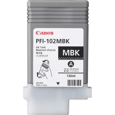 Canon PFI-102MBK Ink Cartridge Matte black 130 ml - Canon ImagePROGRAF Series Ink Cartridges - Canon ImagePROGRAF iPF-610 Ink Cartridges