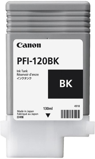 Canon PFI120BK Black Standard Capacity Ink Cartridge 130ml - 2885C001AA - Standard Capacity - 130ml Ink