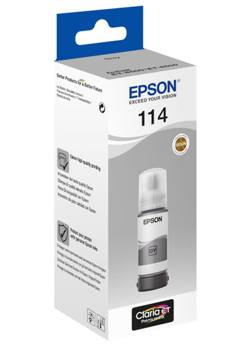 Epson 114 Grey EcoTank Standard Capacity Ink Cartridge 70ml - C13T07B540 - Epson EcoT