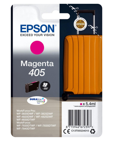 Epson 405 Durabrite Magenta Inkjet Suitcase - Epson WorkForce Pro Series Ink Cartridges - Epson WorkForce Pro WF-3820DWF Ink Cartridges