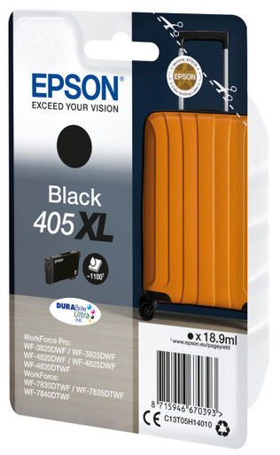 Epson 405Xl Durabrite Black Inkjet Suitcase - Epson WorkForce Pro Series Ink Cartridges - Epson WorkForce Pro WF-3820DWF Ink Cartridges