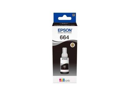 Epson 664 Ecotank Black Ink bottle (70ml) - Epson EcoTank Series Ink Cartridges - Epson EcoTank ET-2500 Ink Cartridges
