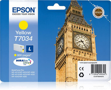 Epson Big Ben Ink Cartridge L Yellow 0.8k - Epson WorkForce Pro Series Ink Cartridges - Epson WorkForce Pro 4015DN Ink Cartridges