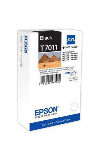 Epson Ink Cartridge XXL Black 3.4k - Epson WorkForce Pro Series Ink Cartridges - Epson WorkForce Pro 4015DN Ink Cartridges