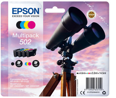 Epson Multipack 4-colours 502 Ink - Epson XP Series Ink Cartridges - Epson XP-5105 Ink Cartridges