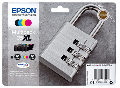 Epson Padlock Multipack 4-colours 35XL DURABrite Ultra Ink - Epson WorkForce Pro Series Ink Cartridges - Epson WorkForce Pro WF-4740DTWF Ink Cartridges
