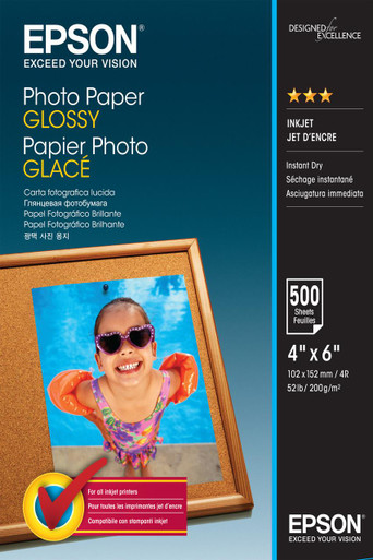 Epson Photo Paper Glossy - 10x15cm - 500 sheets - Photo Paper - Printing Supplies