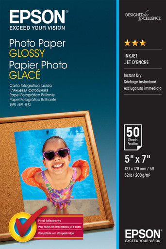Epson Photo Paper Glossy - 13x18cm - 50 sheets - Glossy Finish - Photo Paper