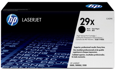 HP 29X Original Black Toner Cartridge - HP LaserJet Series Toner Cartridges - HP LaserJet 5100 Toner Cartridges