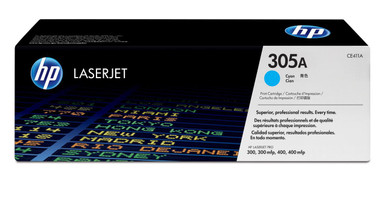 HP 305A Original Cyan Toner Cartridge (CE411A) - HP LaserJet Pro Series Toner Cartridges - HP LaserJet Pro 400 color M475dn Toner Cartridges