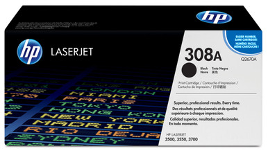 HP 308A Original Black Toner Cartridge - HP Color LaserJet Series Toner Cartridges - HP Color LaserJet 3700 Toner Cartridges