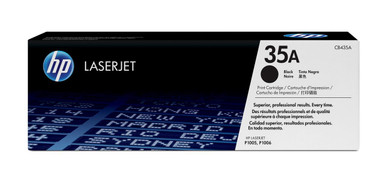 HP 35A Original Black Toner Cartridge - HP LaserJet P Series Toner Cartridges - HP LaserJet P1005 Toner Cartridges
