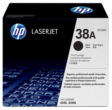 HP 38A Original Black Toner Cartridge - HP LaserJet Series Toner Cartridges - HP LaserJet 4200 Toner Cartridges