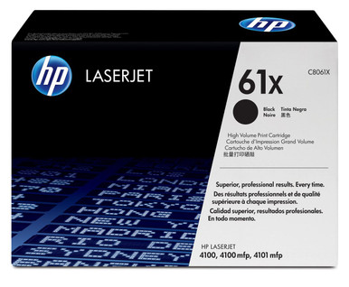 HP 61X Original Black Toner Cartridge - HP LaserJet Series Toner Cartridges - HP LaserJet 4100tn Toner Cartridges