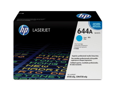 HP 644A Original Cyan Toner Cartridge - HP Color LaserJet CM Series Toner Cartridges - HP Color LaserJet CM4730 mfp Toner Cartridges